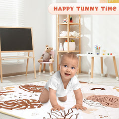 Decalsweet baby play mat full 59x71 shows ample crawling space for exploring safely