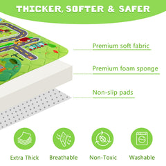 Decalsweet baby play mat non-slip bottom enhances stability during play