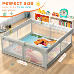 DecalSweet baby play mat with non-slip bottom improves safety during playtime.