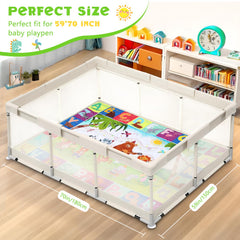 Decalsweet baby play mat pattern close-up with bright colors for visual play