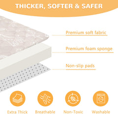 DecalSweet Baby Play Mat removable cover demonstrates easy machine washing after messes