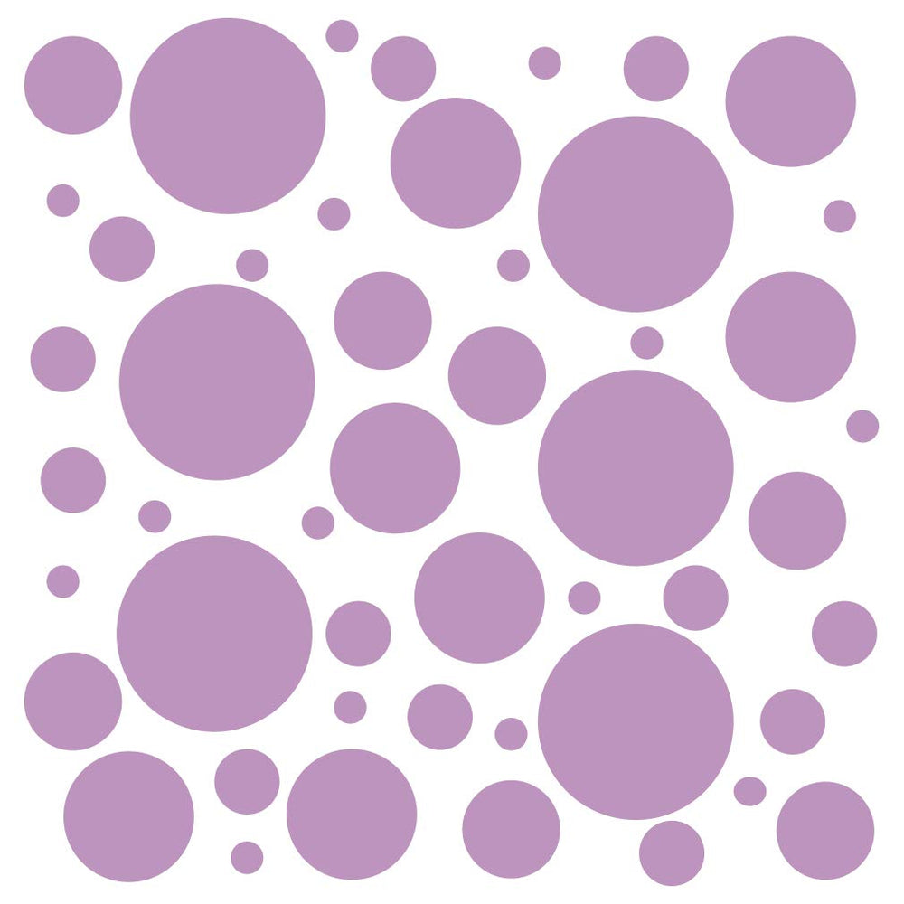 DecalVenue lilac polka dots wall decals for nursery decor and easy removal.