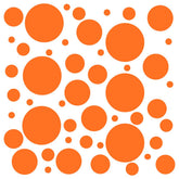 DecalVenue orange polka dots wall decals pack for easy removable decor