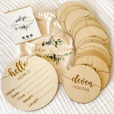 Declan & Delaney birth-announcement-disc-6in for newborn photos and keepsake