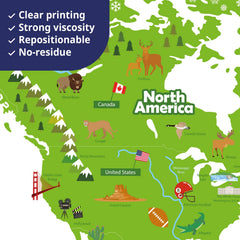 DECOWALL DL3-2212 world map wall sticker nursery design sparks curiosity in early learners