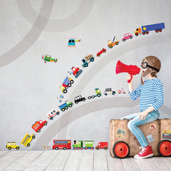 DECOWALL DS4-8004 transport car design adds instant color without painting.