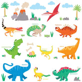 DECOWALL DS4-8032 dinosaurs stickers brighten kids' room with colourful educational fun.