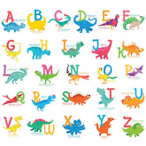 DECOWALL DS4-8033 dinosaur alphabet sheet focuses on A-Z for early literacy fun.