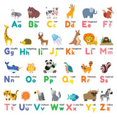 DECOWALL DS8-1614 colourful animal alphabet wall stickers brighten kids' walls for learning play