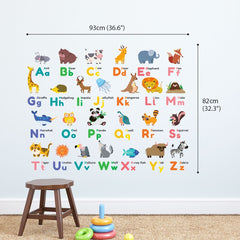 DECOWALL DS8-1614 animal alphabet decals spark classroom-ready decor and early literacy play