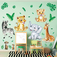 DECOWALL DS9-8067 Elephant sticker creates a friendly jungle focal point in a nursery.