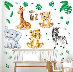 DECOWALL DS9-8067 Giraffe sticker brings height and whimsy to a playroom.