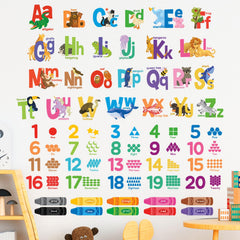 DECOWALL DS9-8091 bright-colors wall decals spark imaginative learning environments