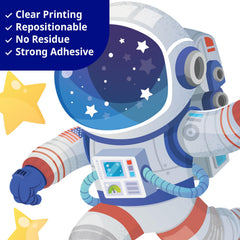 DECOWALL space decor stickers suit bedrooms and bathrooms with waterproof, easy-to-clean surfaces.