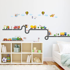 DECOWALL SG2-2107 tractor wall graphic—imaginative scene to spark storytelling and mobility play