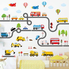 DECOWALL SG3-2308 road decals on walls inspire imaginative games and room transformation