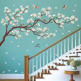 DECOWALL SG4-2213 Oriental Flower Tree wall stickers brighten spaces with elegant cherry blossom accents.