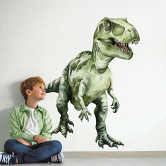 Decvictor Tyrannosaurus jaws close-up highlights lifelike detail for dinosaur fans.