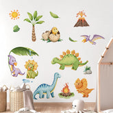 Decvictor watercolor baby dinosaur wall decal assembly ready for pattern planning and easy application.