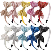 DED 10-pack glitter sequin bow headbands on display for versatile outfit coordination.