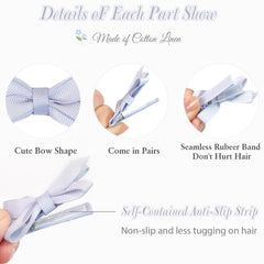 DED baby bows clip closeup grosgrain ribbon showing soft durable texture