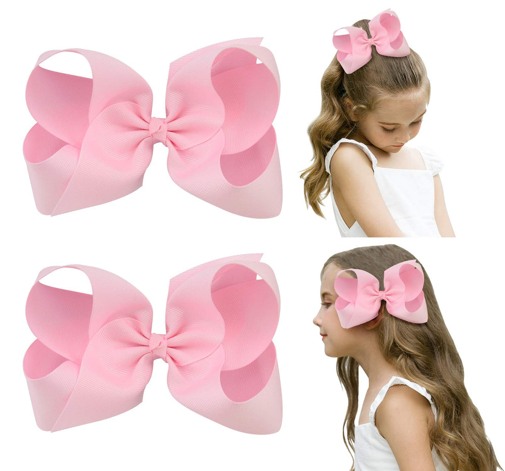 DEEKA 6-inch handmade grosgrain bow close-up highlighting ribbon texture for stylish daily looks.