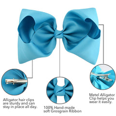 DEEKA baby girls hair bows yellow packaged for gifting