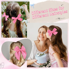 DEEKA 5-inch bow style ideal for ponytails and headbands.