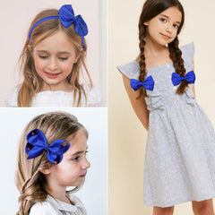 DEEKA Royal Blue bow headband for comfortable all-day wear