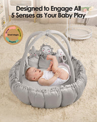 Deekuiwi baby gym hanging toys rainbow star sun cloud highlights sensory play