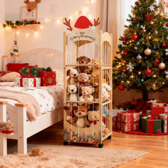 deepredcoast stuffed animal storage with swivel casters enables easy room repositioning