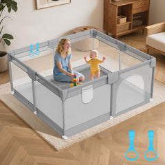 Deeteck baby playpen 50x50 assembly shows quick setup for busy parents in minutes.