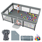 Deeteck foldable baby playpen setup shows ready-to-use portability for quick outdoor or indoor use.