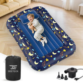 Deeteck inflatable toddler bed packed in carry bag for travel convenience