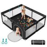 Deeteck playpen 71x59 setup shows large play area for safe exploration.