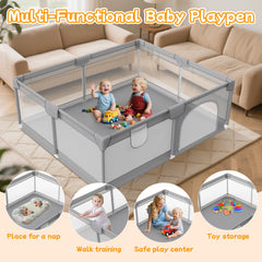 Deeteck playpen anti-collision height protects little ones during standing practice.