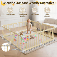 Deeteck playpen door lock closeup demonstrates secure barrier for supervised cooking moments.