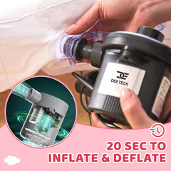 Deeteck bed pink with high-speed pump ready for quick setup