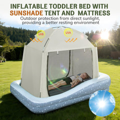 Deeteck toddler bed safety guardrails help prevent falls during play.