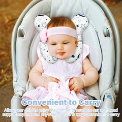 DEEZOMO Baby Neck Pillow snap-closure attachment highlights travel-friendly design that clips to gear.