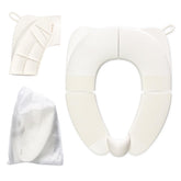 DEEZOMO Kids foldable seat on standard toilet demonstrates universal fit for toddlers.