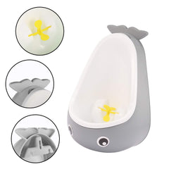 DEEZOMO Potty Urinal gray rotating wheel engages children during practice