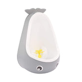 DEEZOMO Whale Potty Training Urinal gray front view promotes independent toilet learning for toddlers
