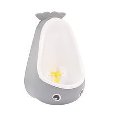 DEEZOMO Whale Potty Training Urinal gray front view promotes independent toilet learning for toddlers