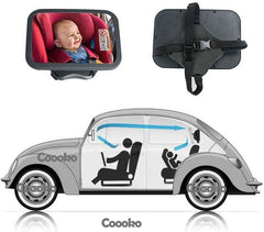 Define Essentials baby car mirror 360-degree rotation for flexible viewing angles
