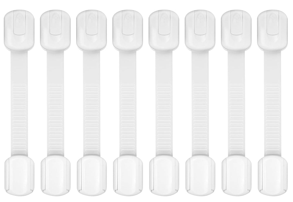 Define Essentials child safety locks show easy peel-and-stick installation for quick setup