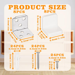 Deftomo anti-tip wall anchors with screws included promote quick, sturdy bookcase installations
