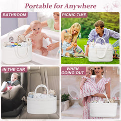 Degeyoyo Baby Diaper Caddy made from soft cotton rope, durable and baby-safe