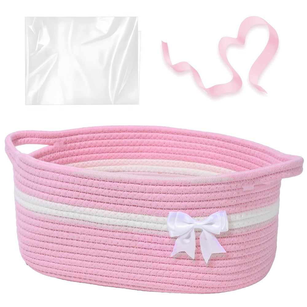 Degeyoyo baskets for gifts empty with bag and ribbon, ready for festive gifting.