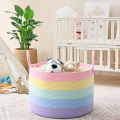 Degeyoyo 67L laundry basket stores bulky items and reduces clutter.